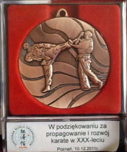 medal I mistrzostwa Polski karate shihan Piotrkowicz